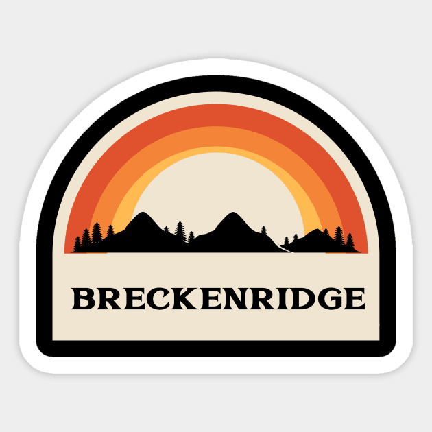 Breckenridge Retro Sticker by victoria@teepublic.com